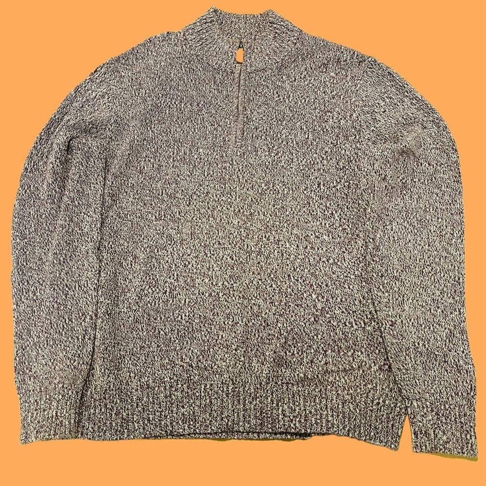 St. John’s Bay Red Burgundy Zip Pullover Sweater XL